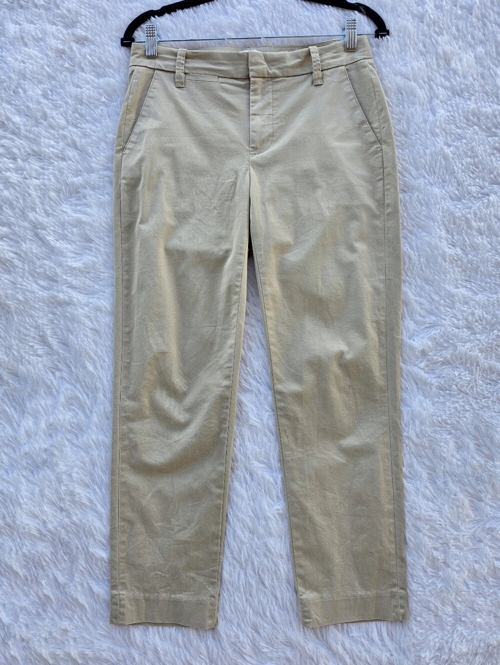Vince Cotton Chino Khaki‎ Slim Fit Ankle Trouser Pants